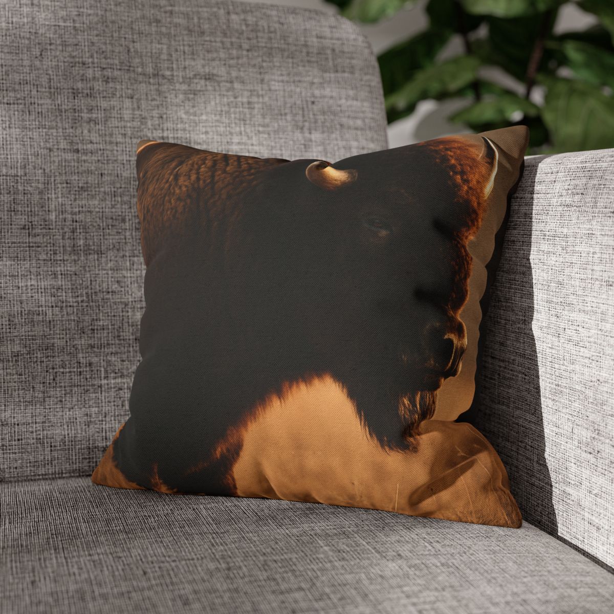 Prairie Thunder Bison soft cotton pillow cases