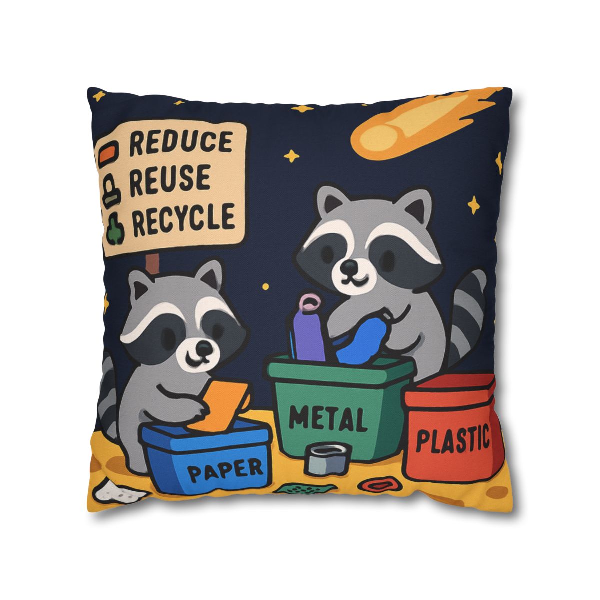 Comet Tail Recycling Rangers trendy patterned pillow cases