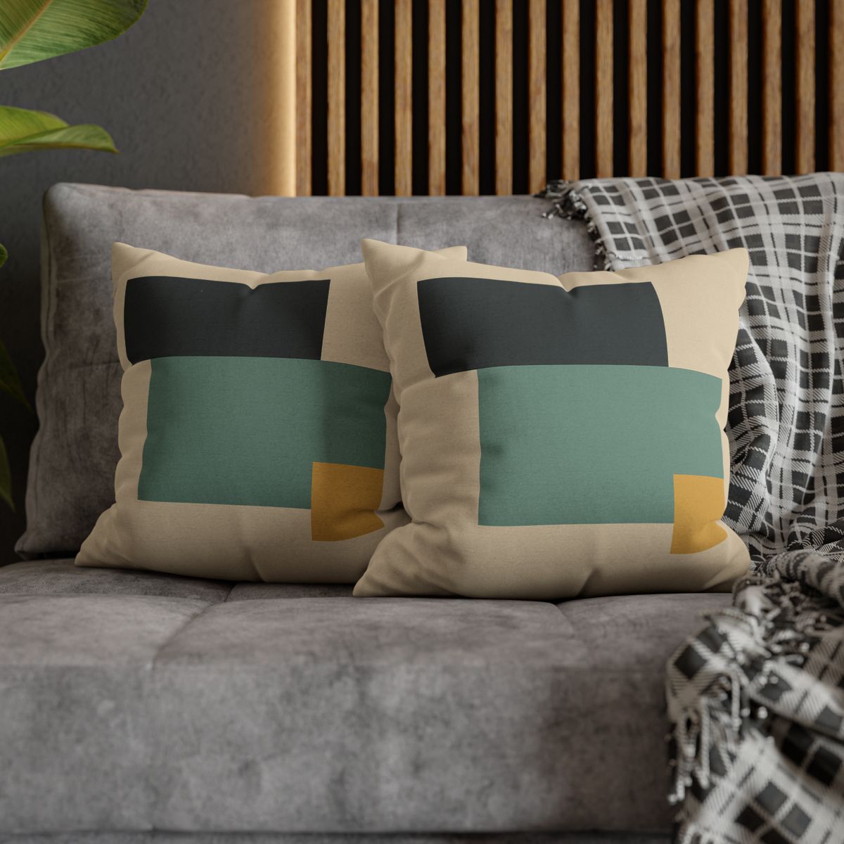Offset Trio Of Blocks comfortable bedding pillow covers