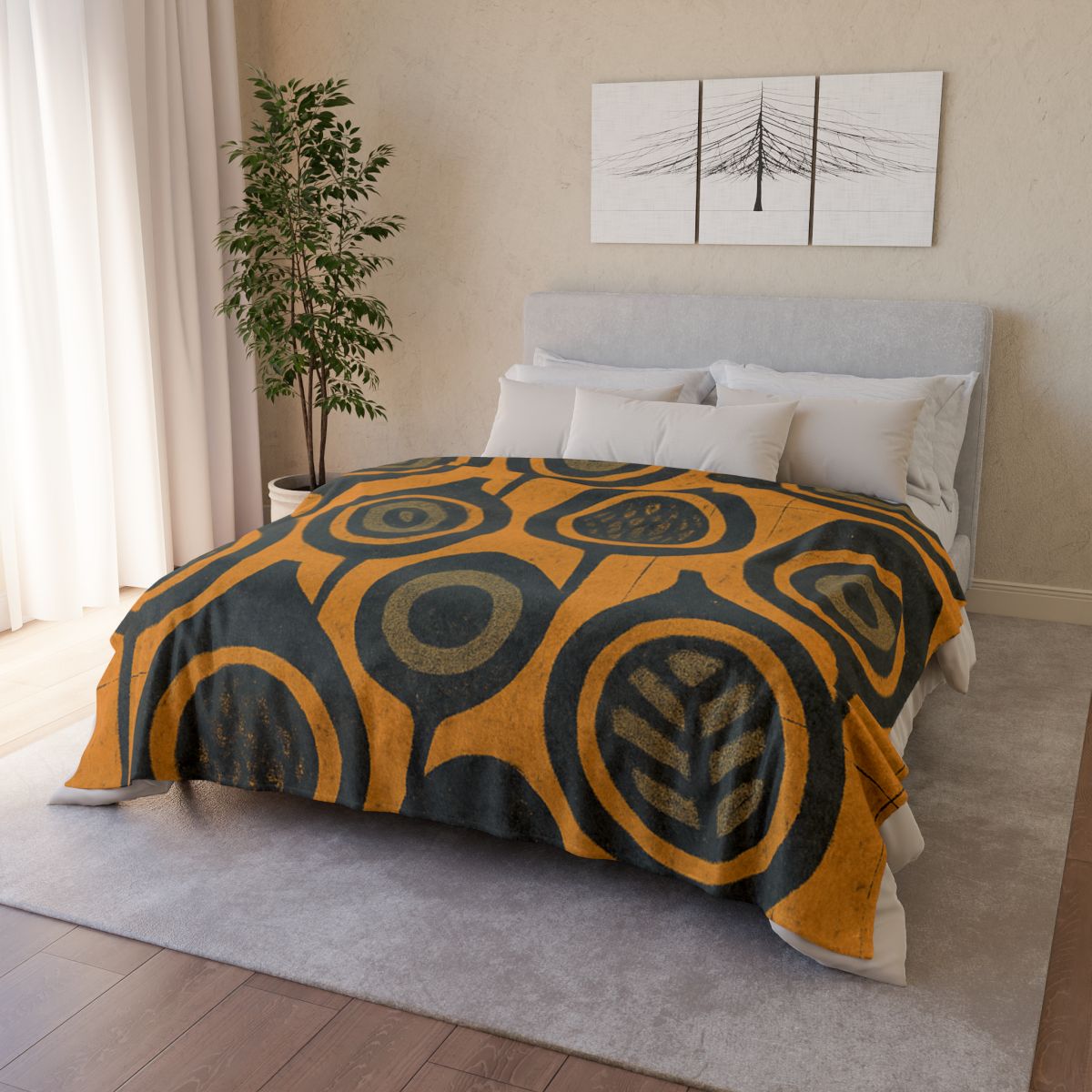 Seed Pod Cluster Matrix designer printed blankets