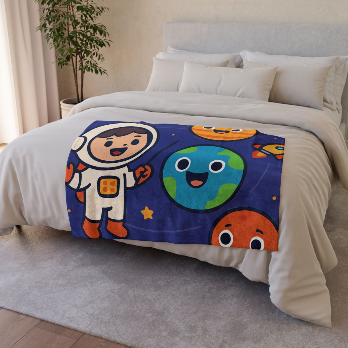 Galaxy School Of Friendly Planets soft fleece blankets