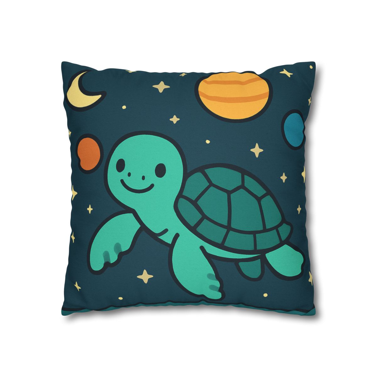 Starlit Space Turtle designer print pillow cases