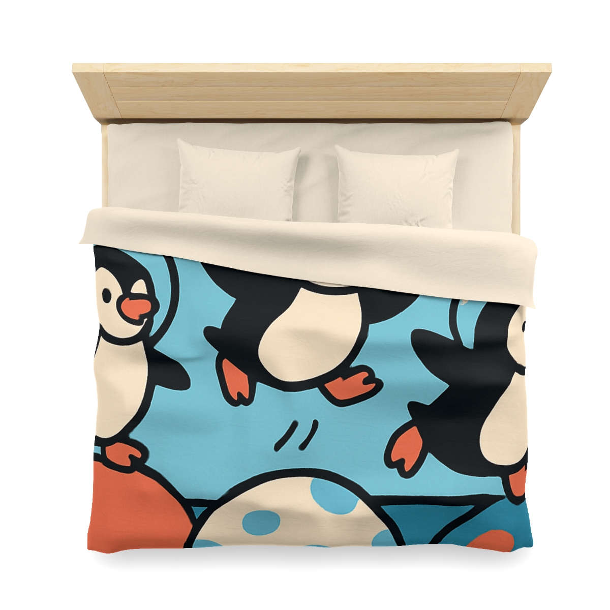 Planet Hopper Penguins personalized bedding duvets