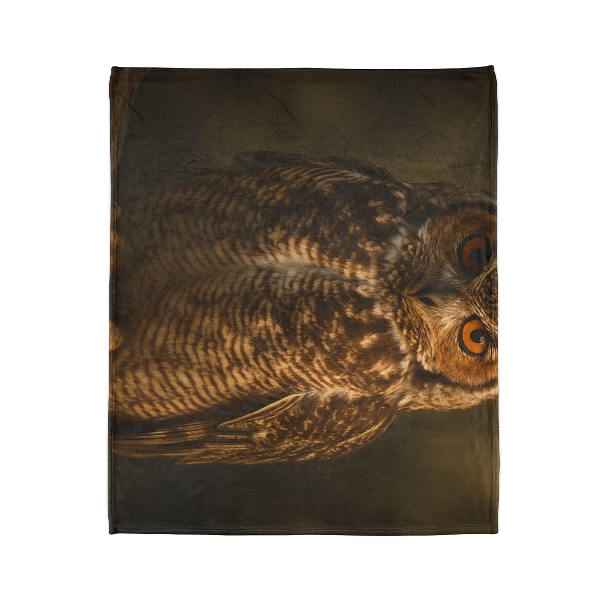 Nebula Gaze Great Horned Owl personalized cozy blankets