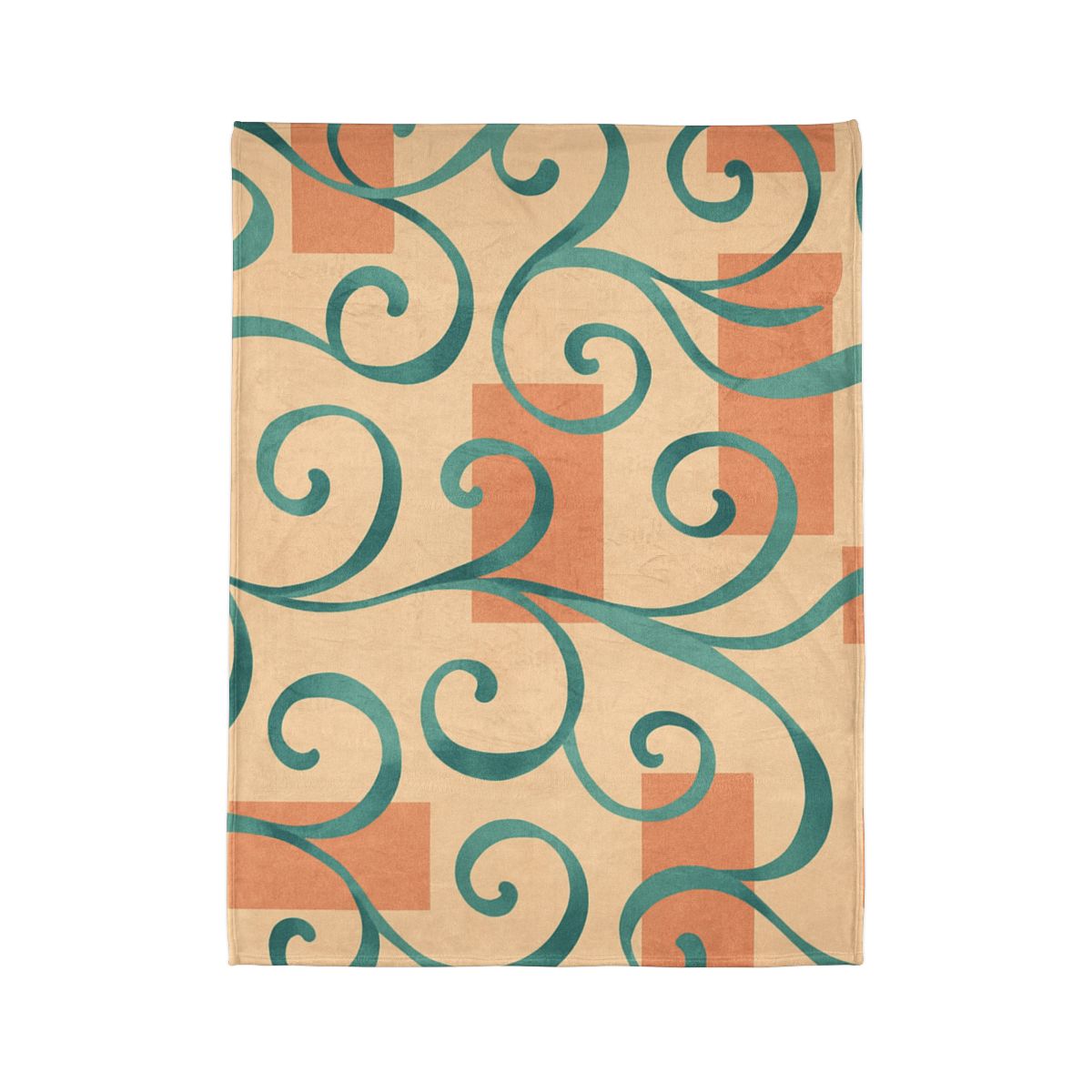 Tendril Ribbon Grid designer printed blankets