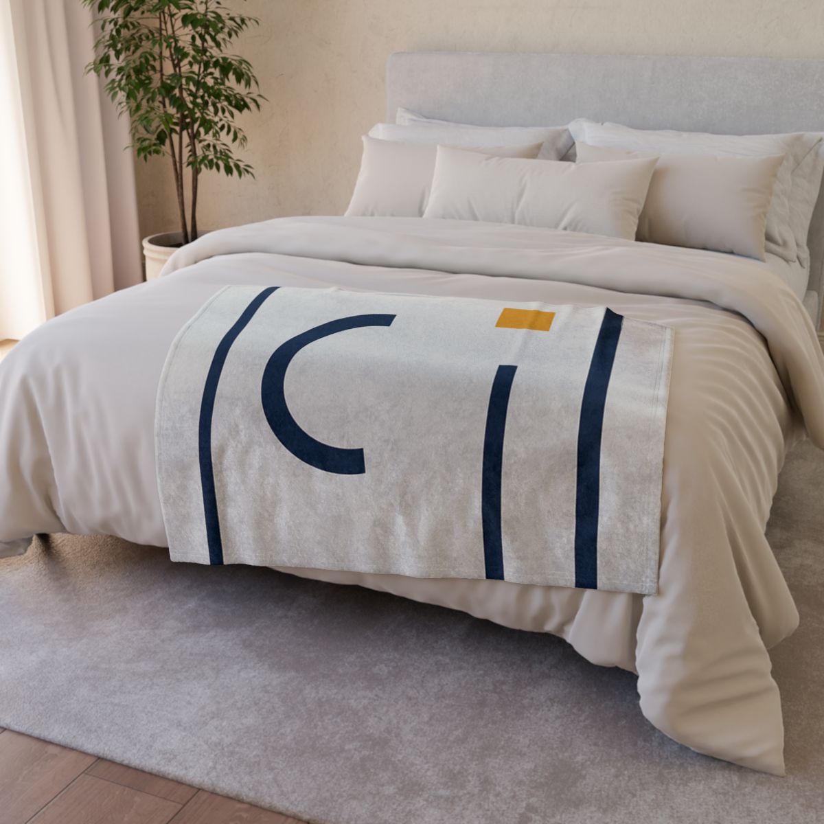 Broken Frame With Floating Arc custom blankets