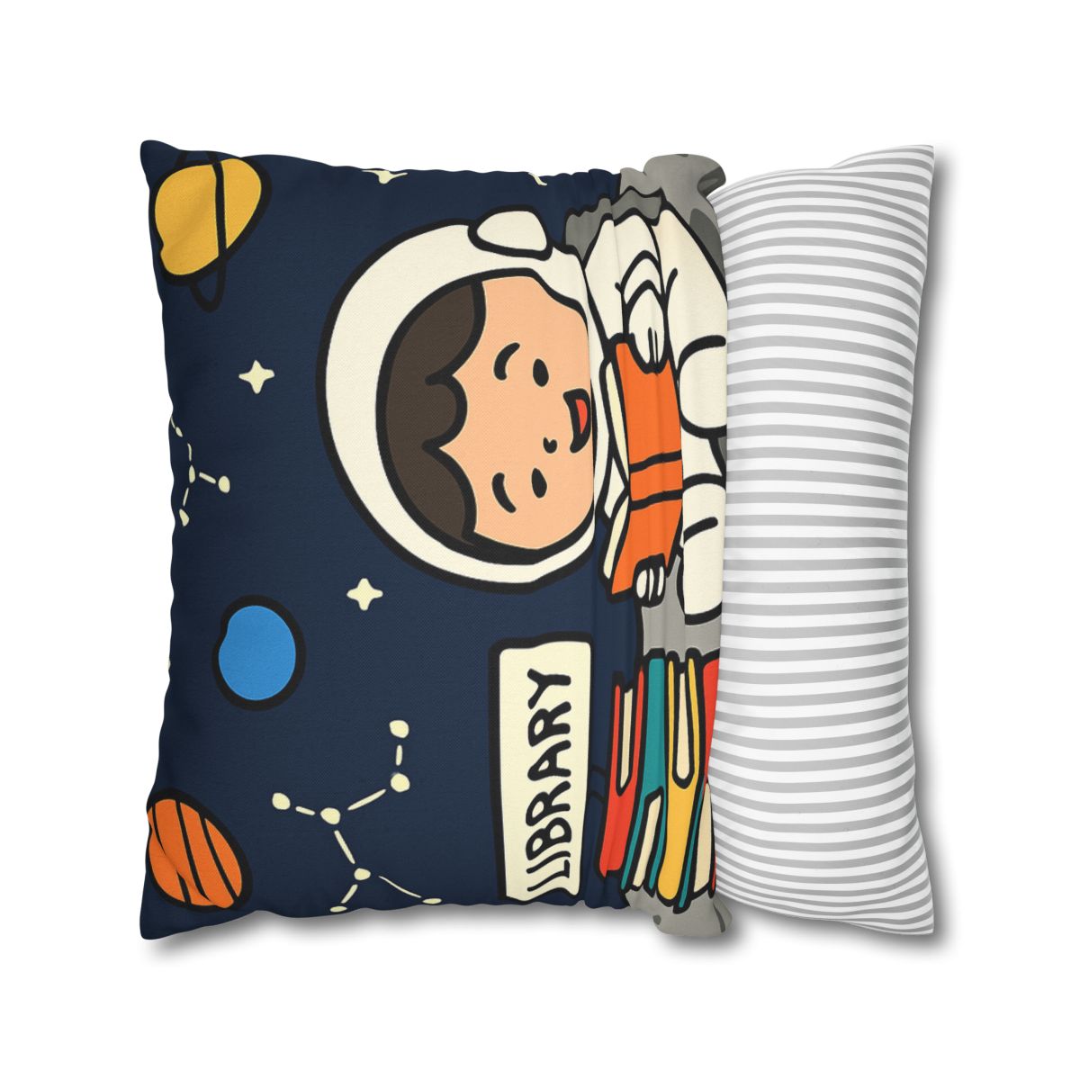 Galaxy Library On The Moon custom pillow cases