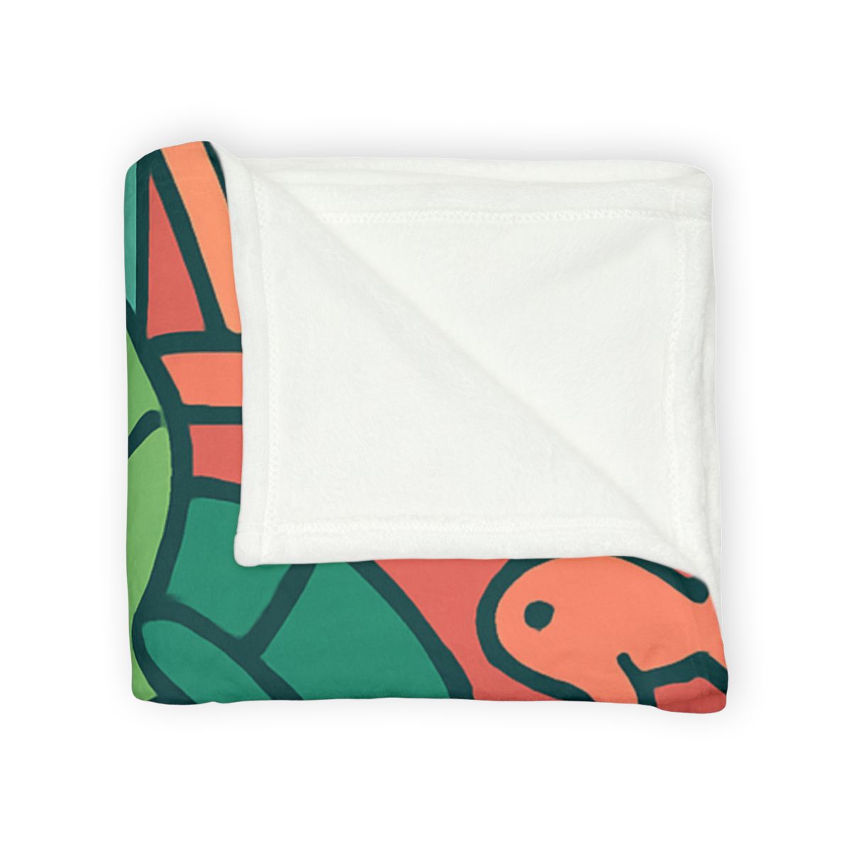 Underwater Library With Bookish Turtle designer printed blankets