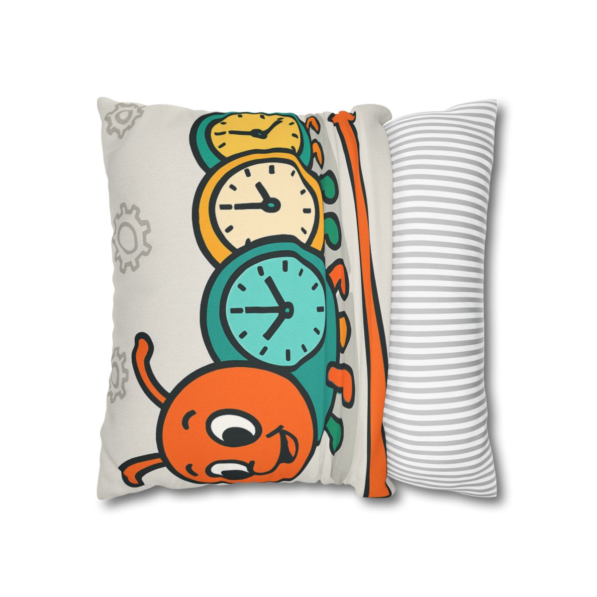 Clockwork Caterpillar Time Trek trendy patterned pillow cases