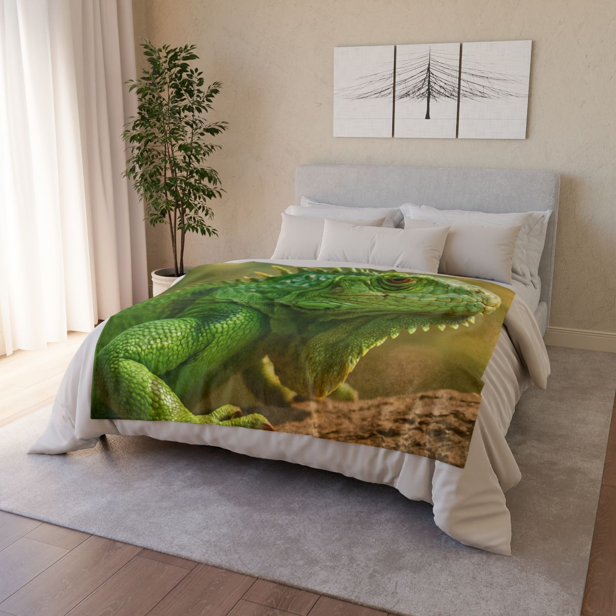 Green Iguana Sun Poise custom blankets