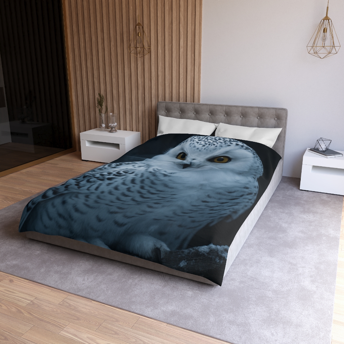 Midnight Watch Snowy Owl unique patterned duvets