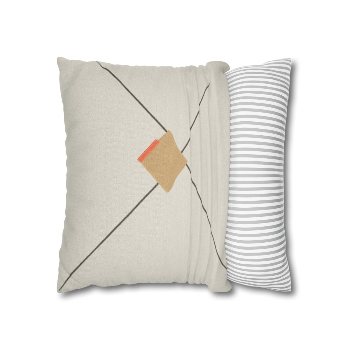 Diagonal Pair And Resting Square soft cotton pillow cases