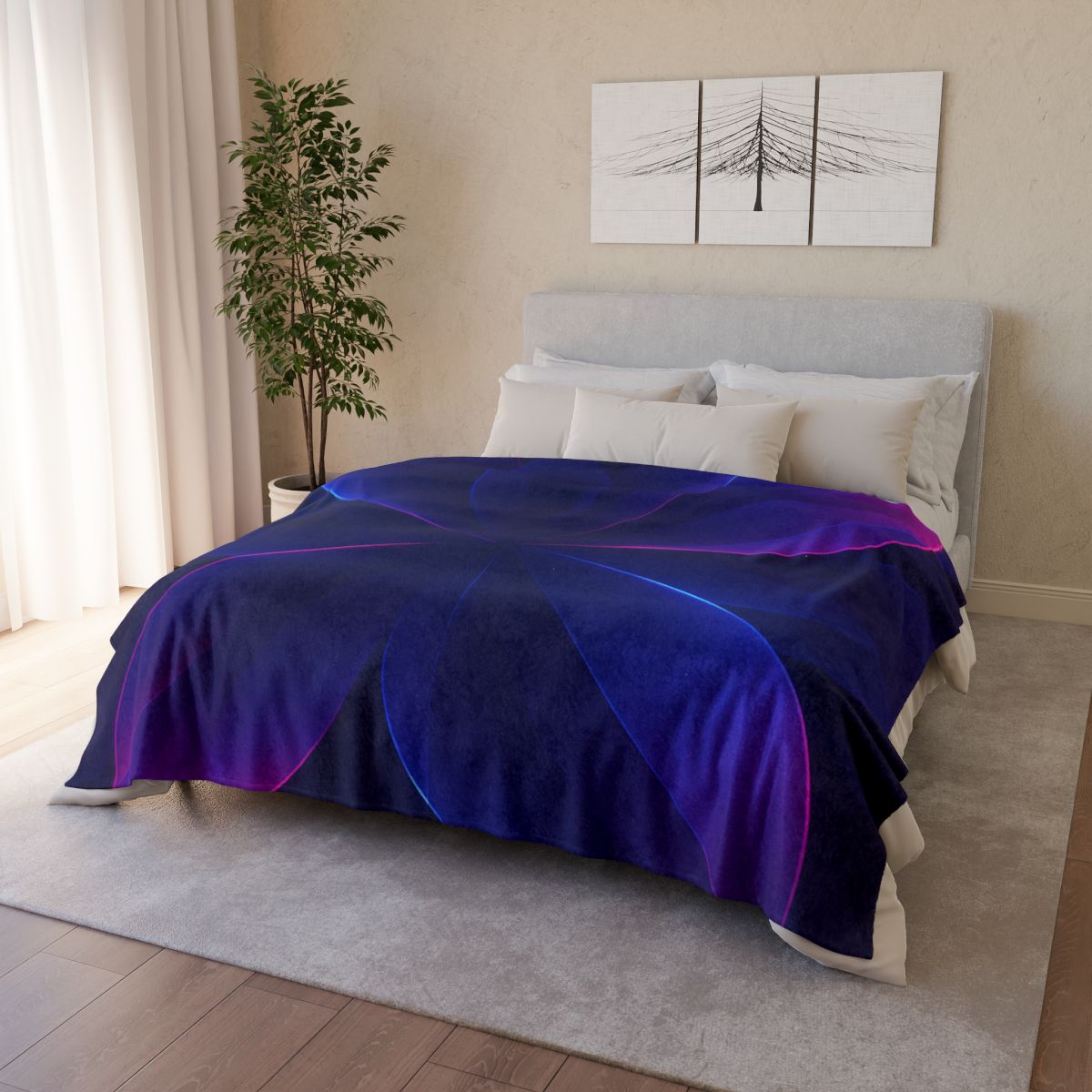 Petal Prism Parallax personalized cozy blankets