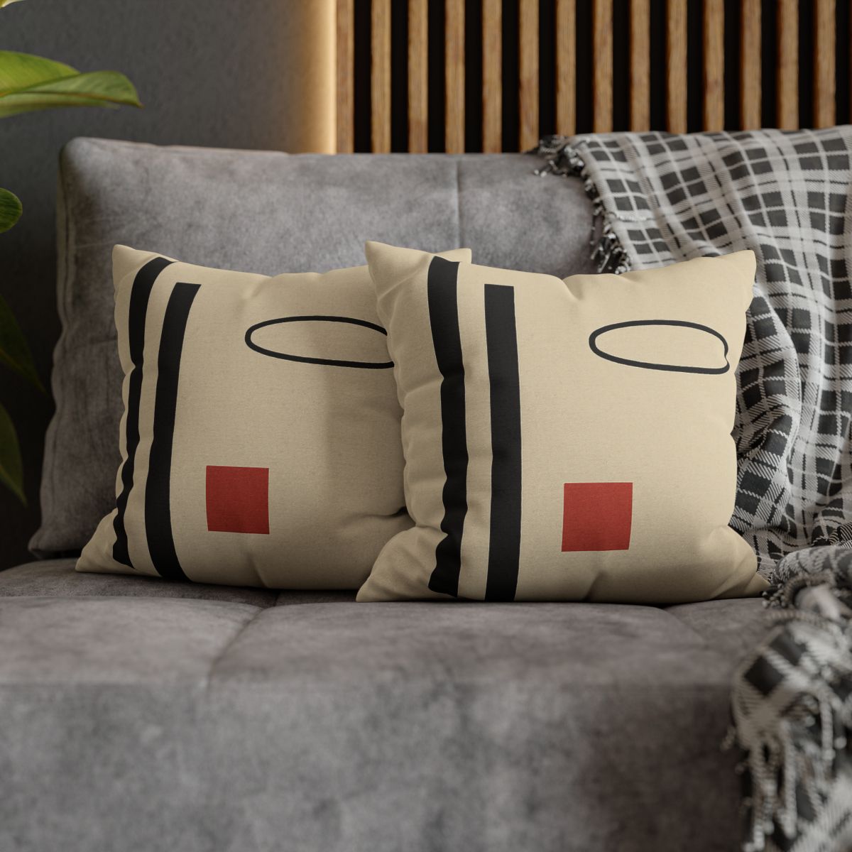 Aligned Posts With Floating Oval personalized pillow covers