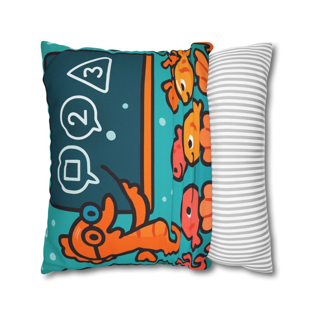 Coral Classroom With The Seahorse Teacher soft cotton pillow cases