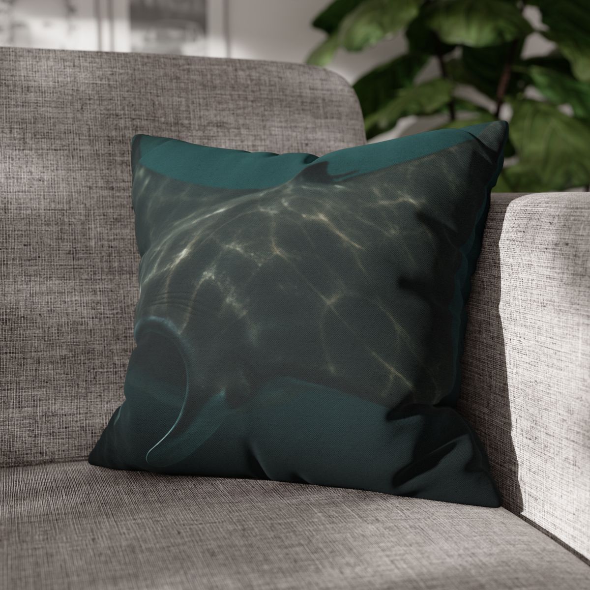 Moonlit Drift Giant Manta Ray designer print pillow cases