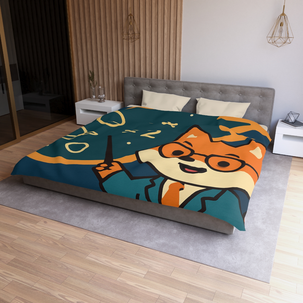 Comet Classroom With A Curious Fox soft comforter duvets