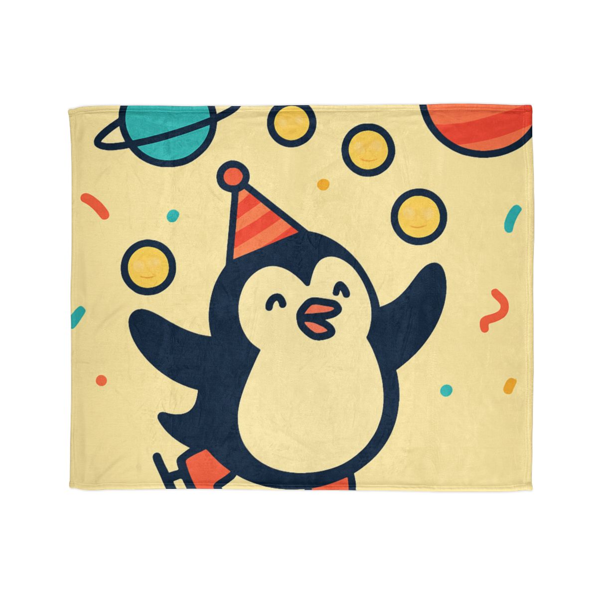 Cosmic Carnival Penguin warm winter blankets