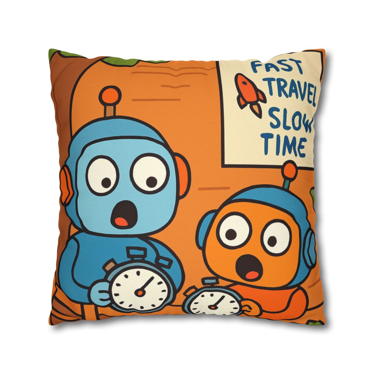 Time Dilation Treehouse Twins soft cotton pillow cases