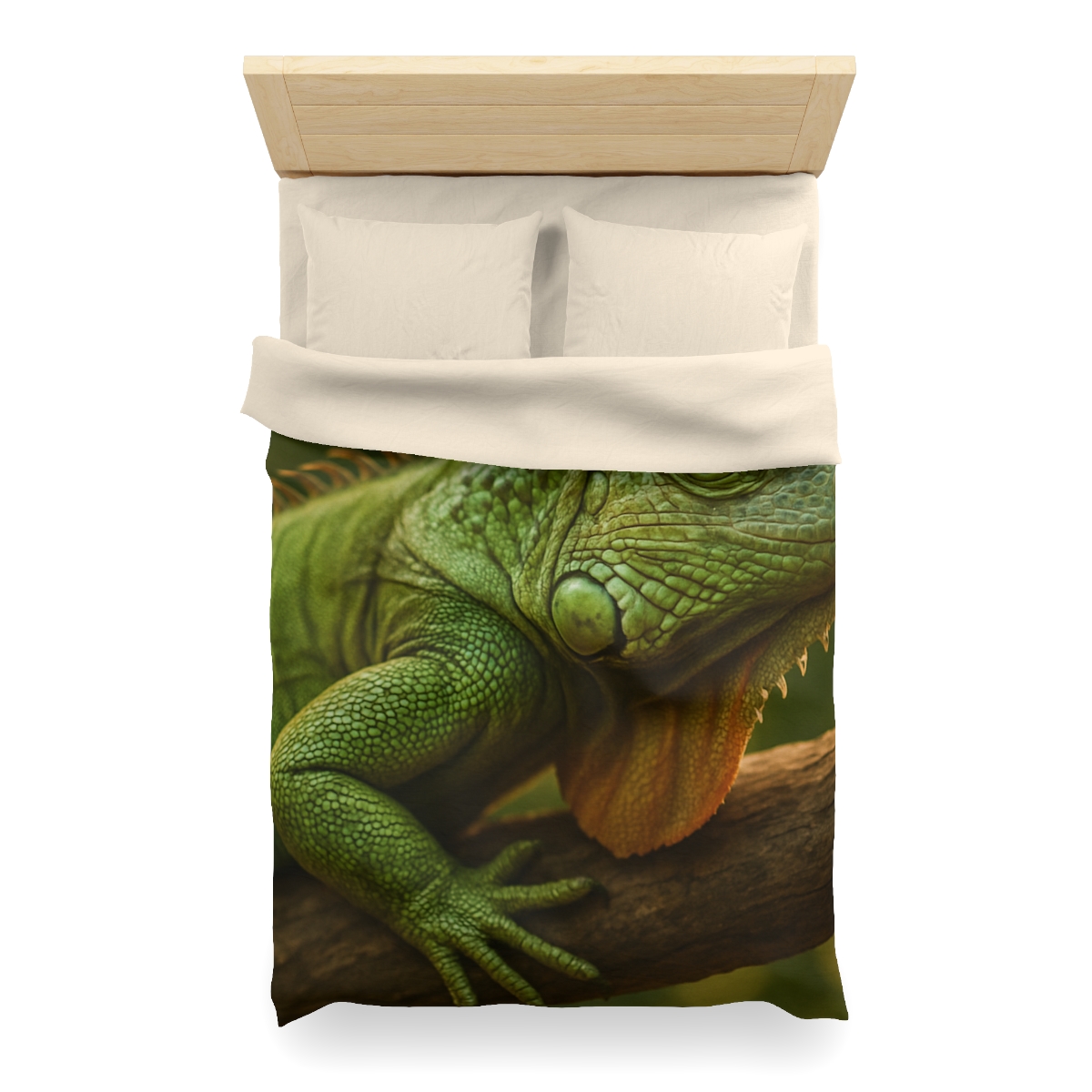 Orbit Glow Green Iguana custom duvets