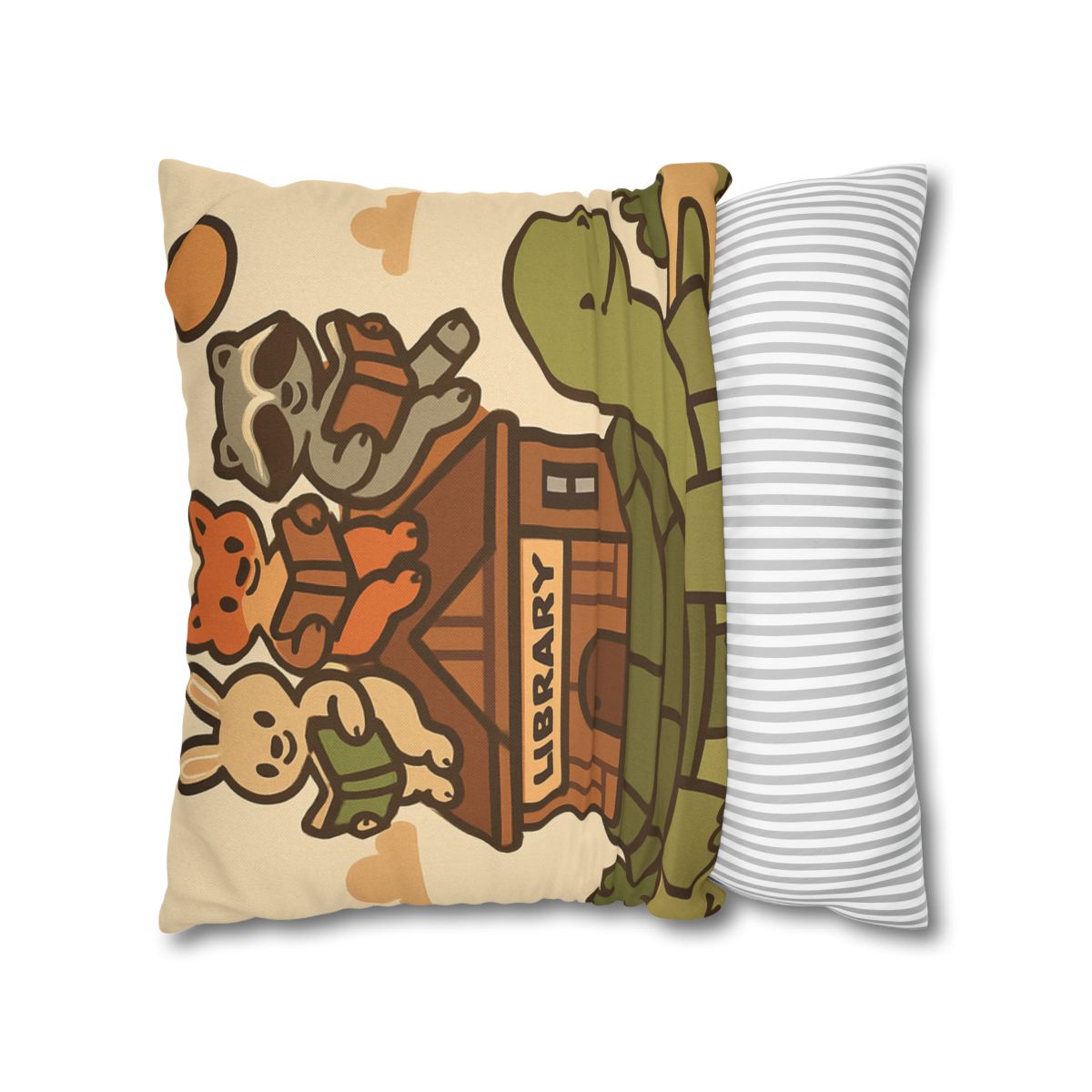 Time Traveling Turtle Library designer print pillow cases