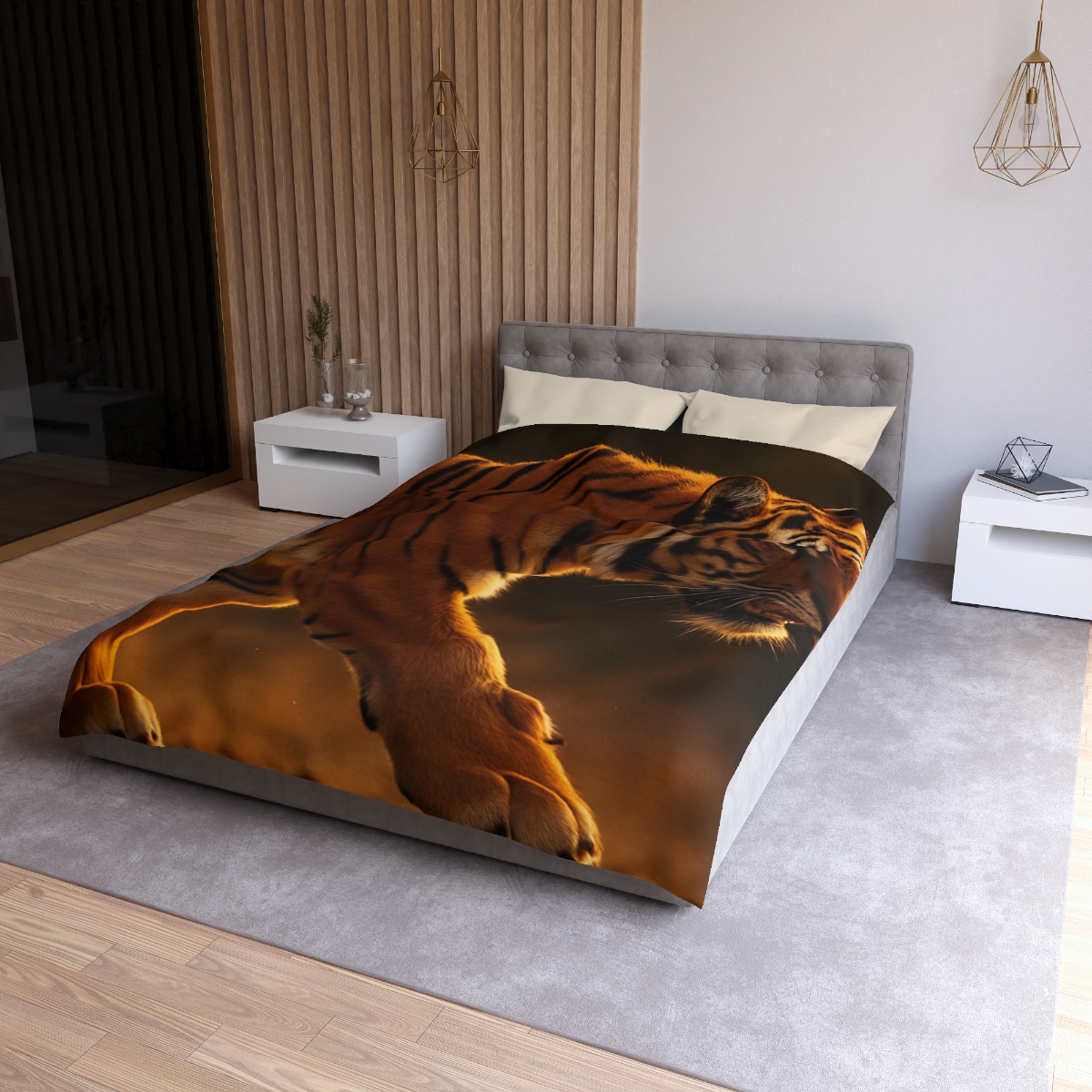Forest Stalker Bengal Tiger personalized bedding duvets