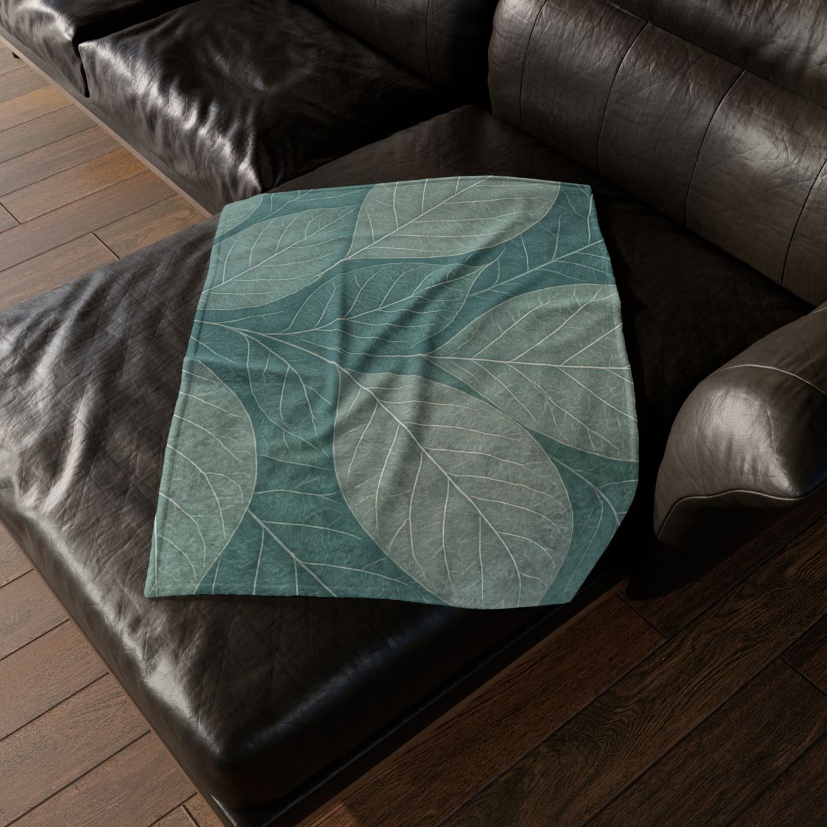 Fractal Leaf Web personalized cozy blankets