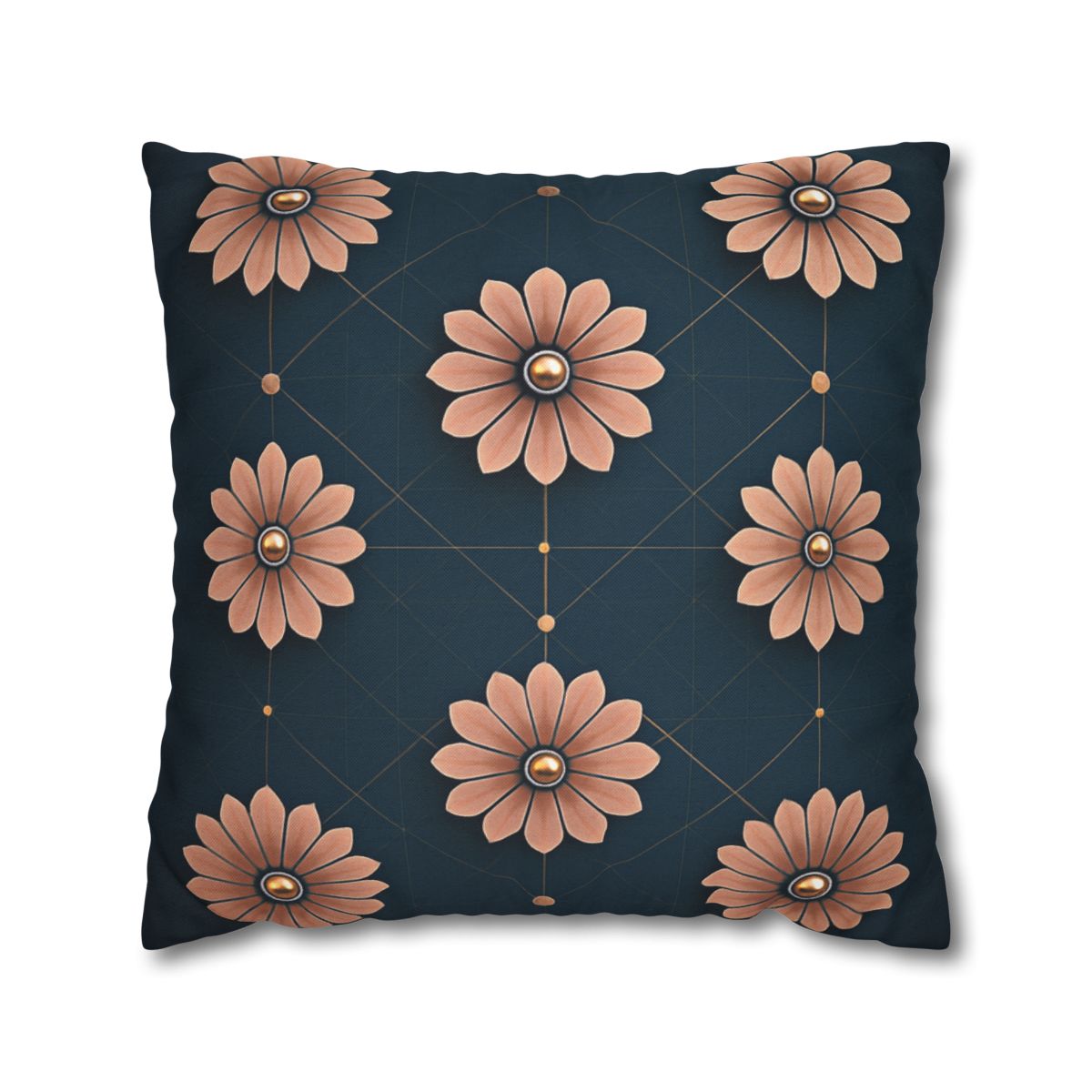 Blossom Orbit Grid designer print pillow cases