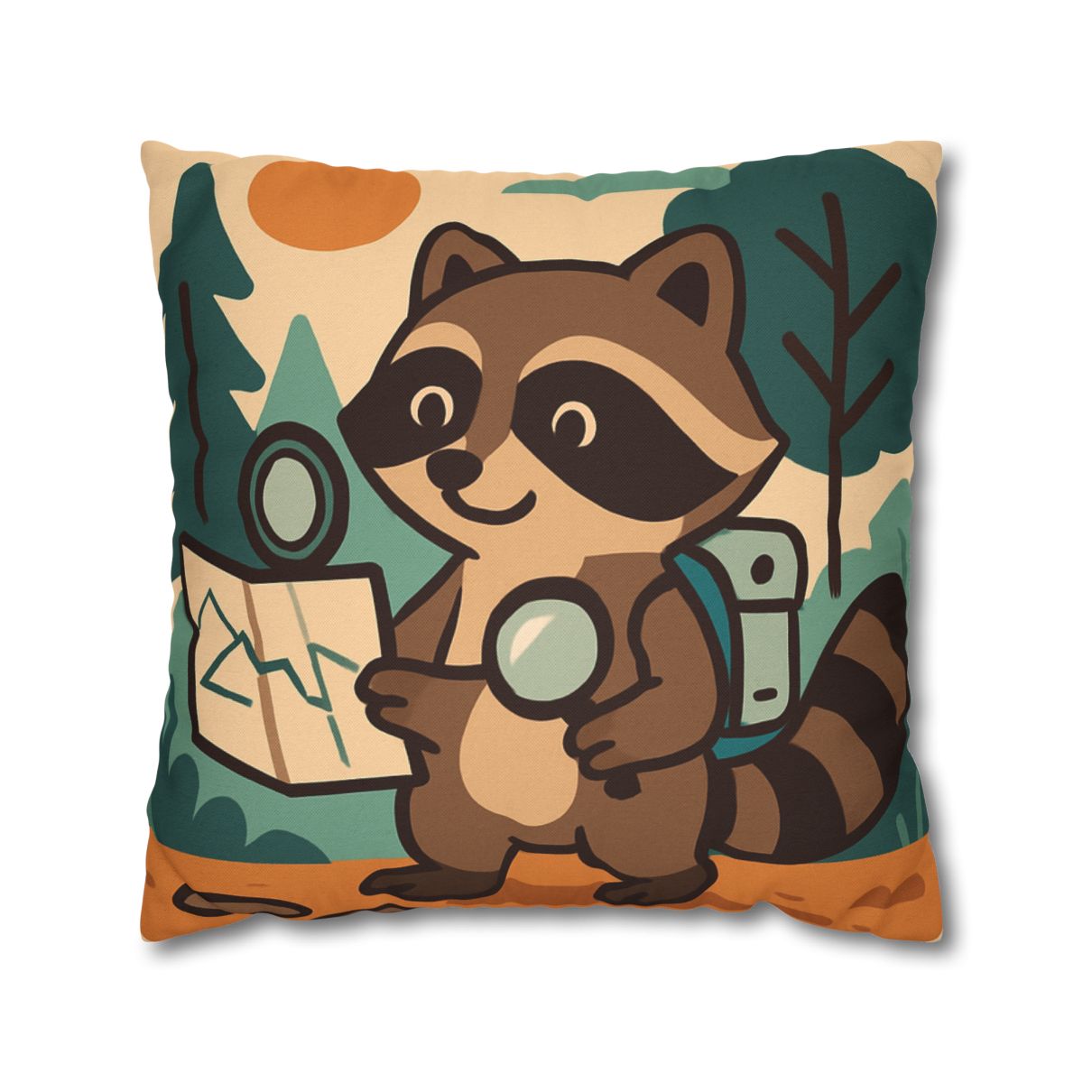 Robot Ranger Raccoon designer print pillow cases