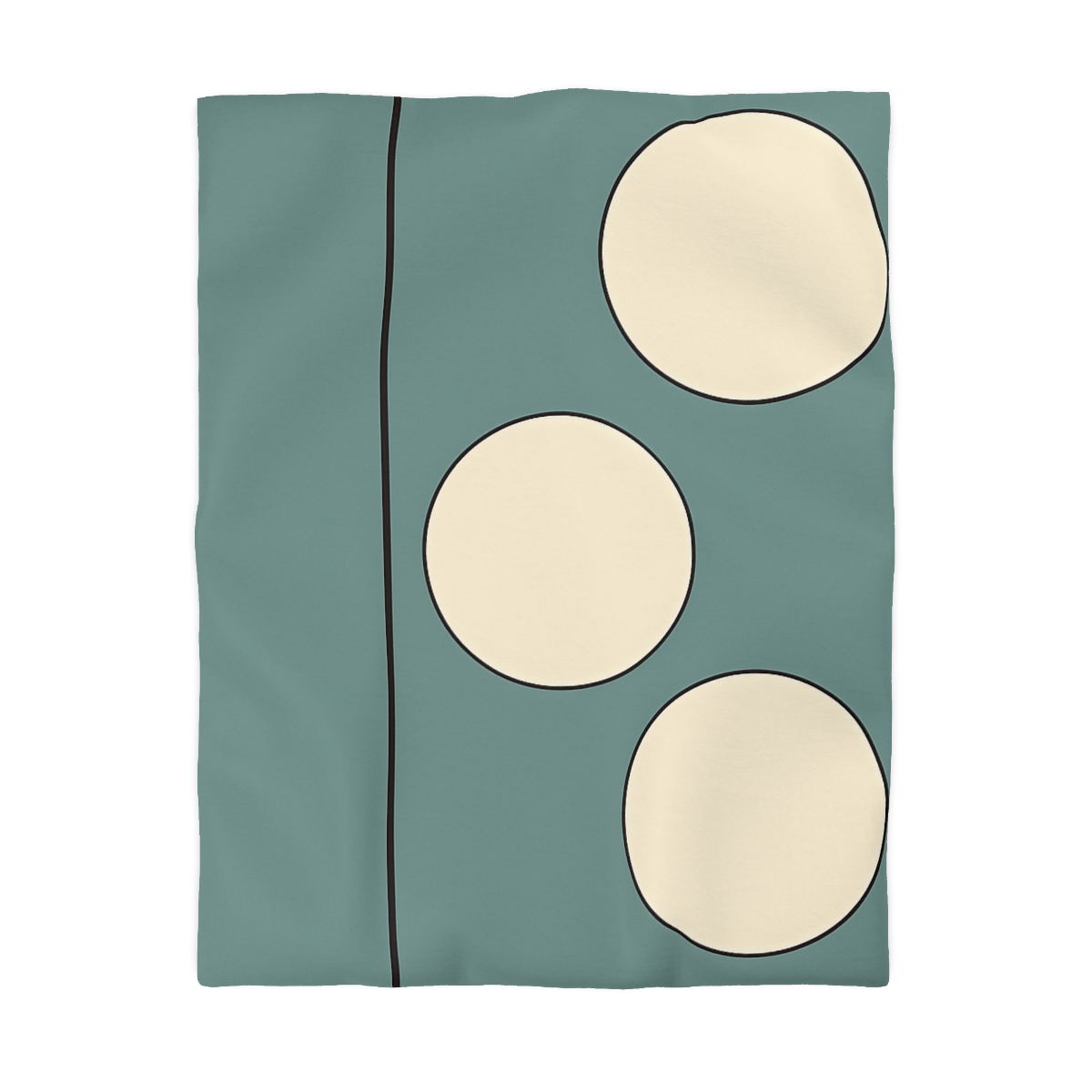 Staggered Trio Of Circles With Thin Divider personalized bedding duvets