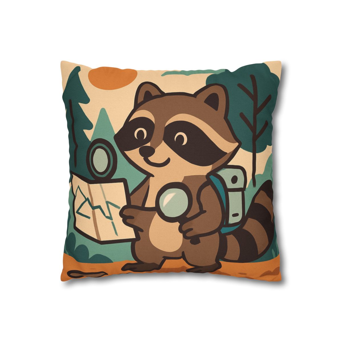 Robot Ranger Raccoon designer print pillow cases