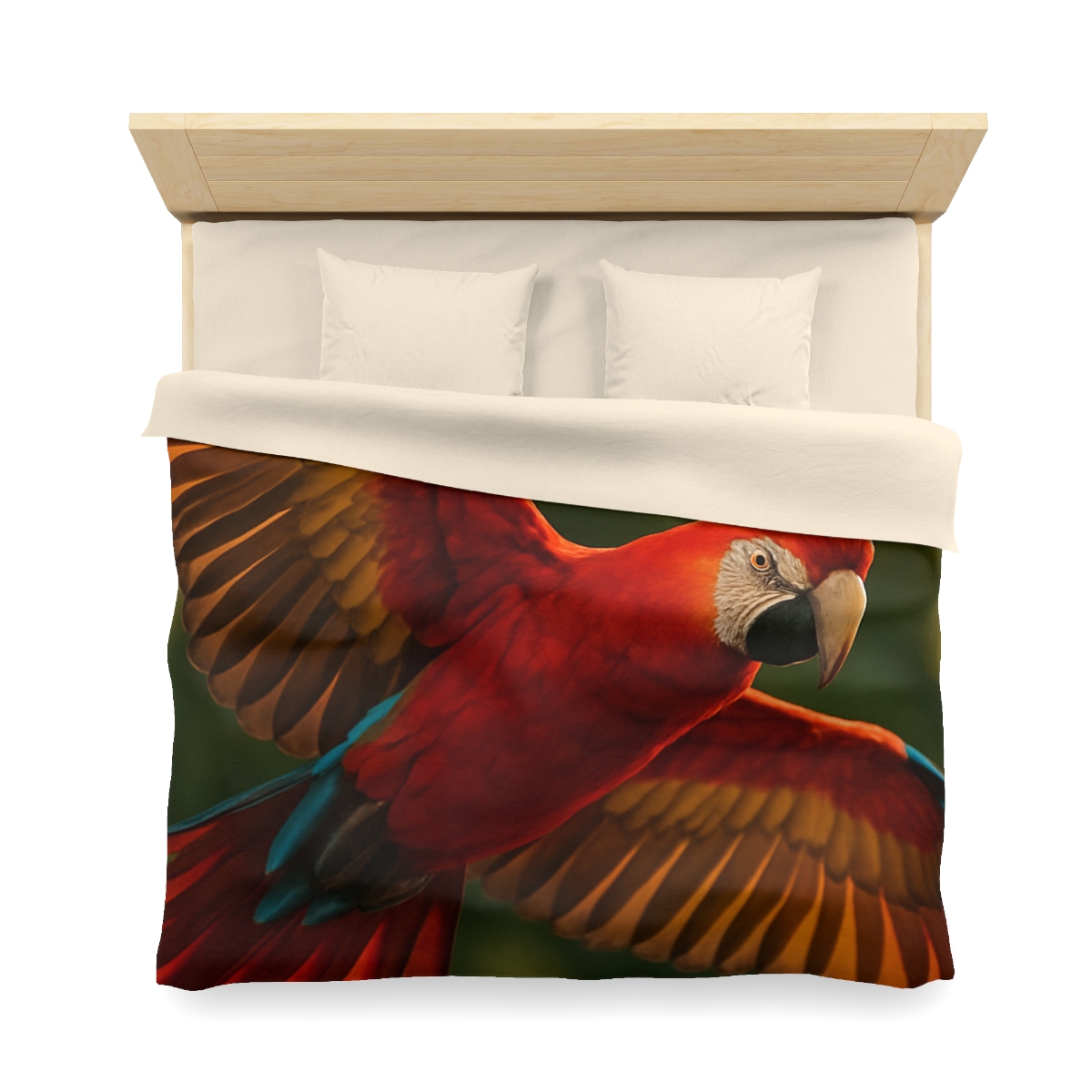 Scarlet Macaw Ember Flight trendy bedroom duvets