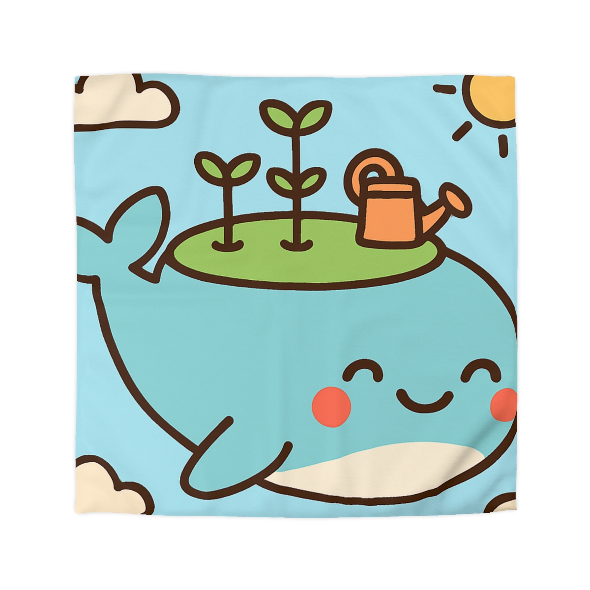 Sky Whale Seedling Planet Garden duvets for gifts