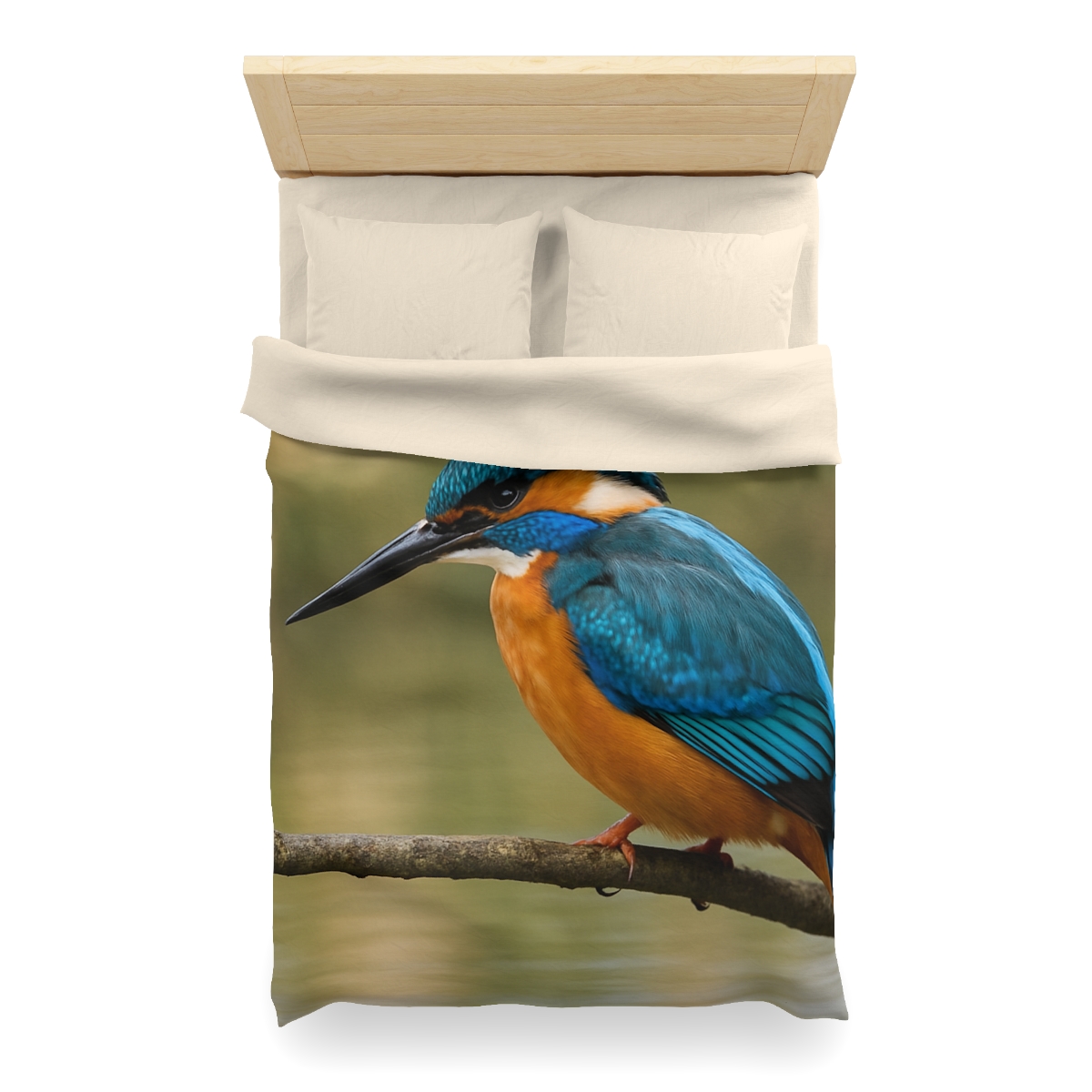 Crystal Dive Common Kingfisher unique patterned duvets