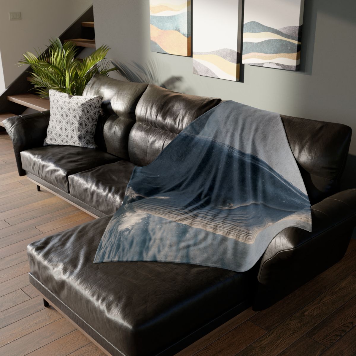 Ocean Song Blue Whale trendy patterned blankets