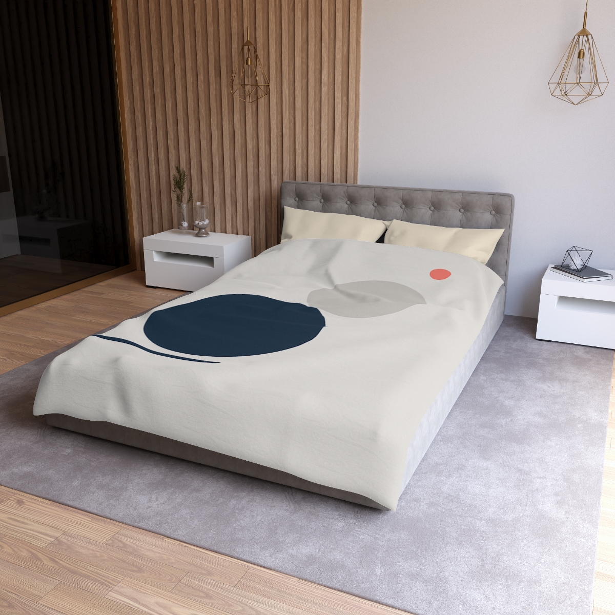 Three Orbiting Forms personalized bedding duvets