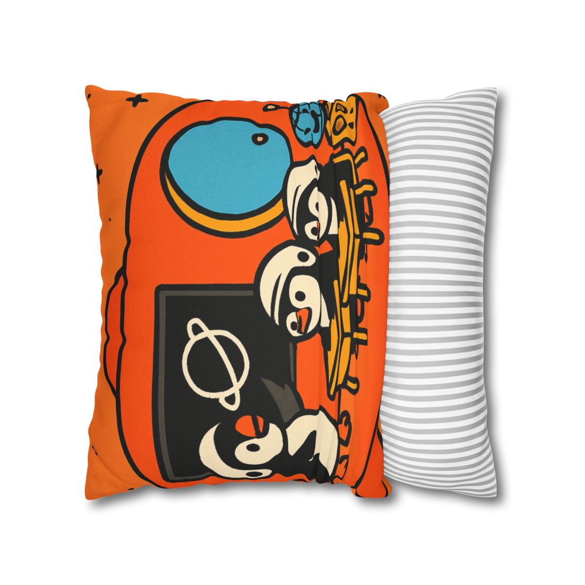 Rocket Classroom With Penguin Pilots stylish decorative pillowcases