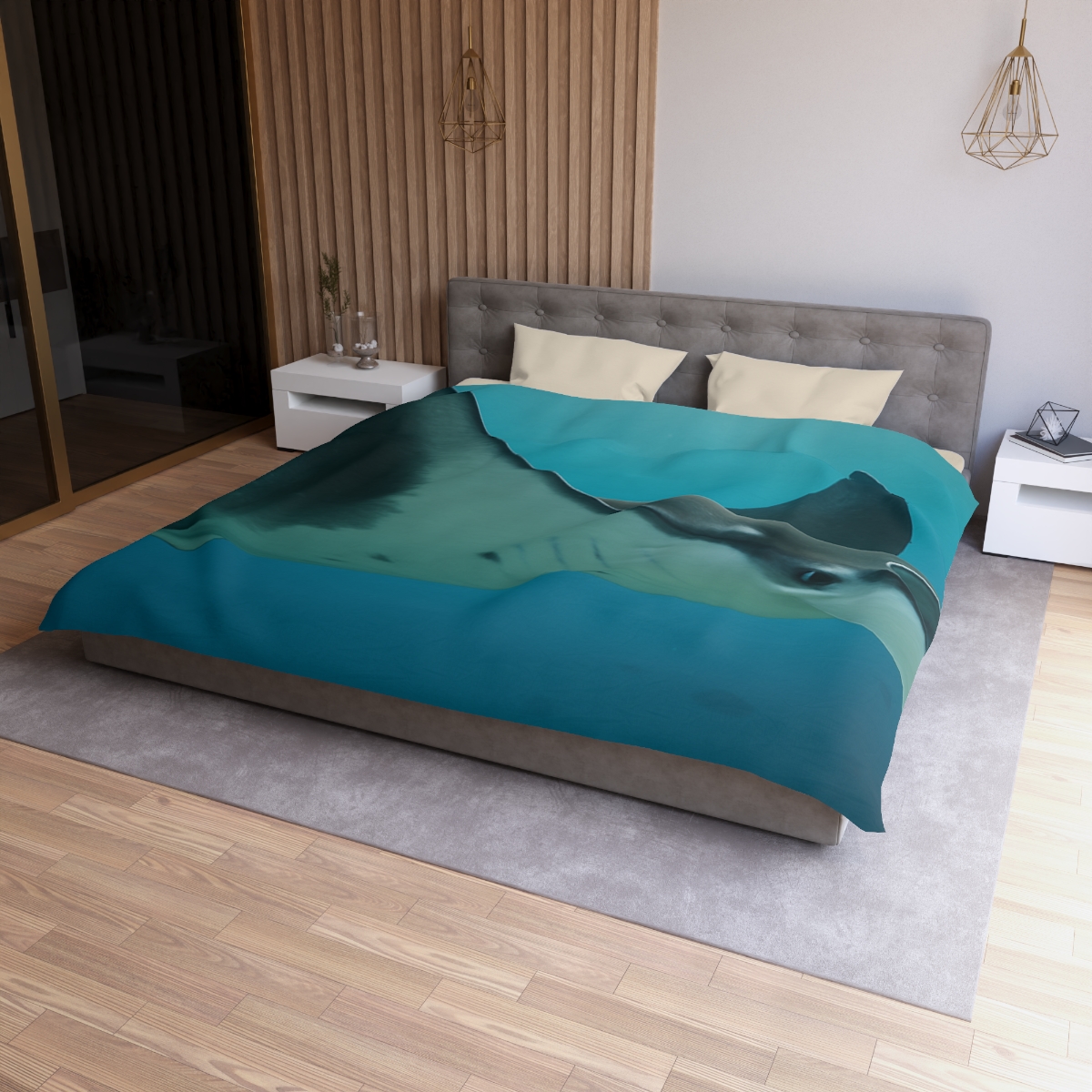 Tidal Wings Reef Manta Ray trendy bedroom duvets
