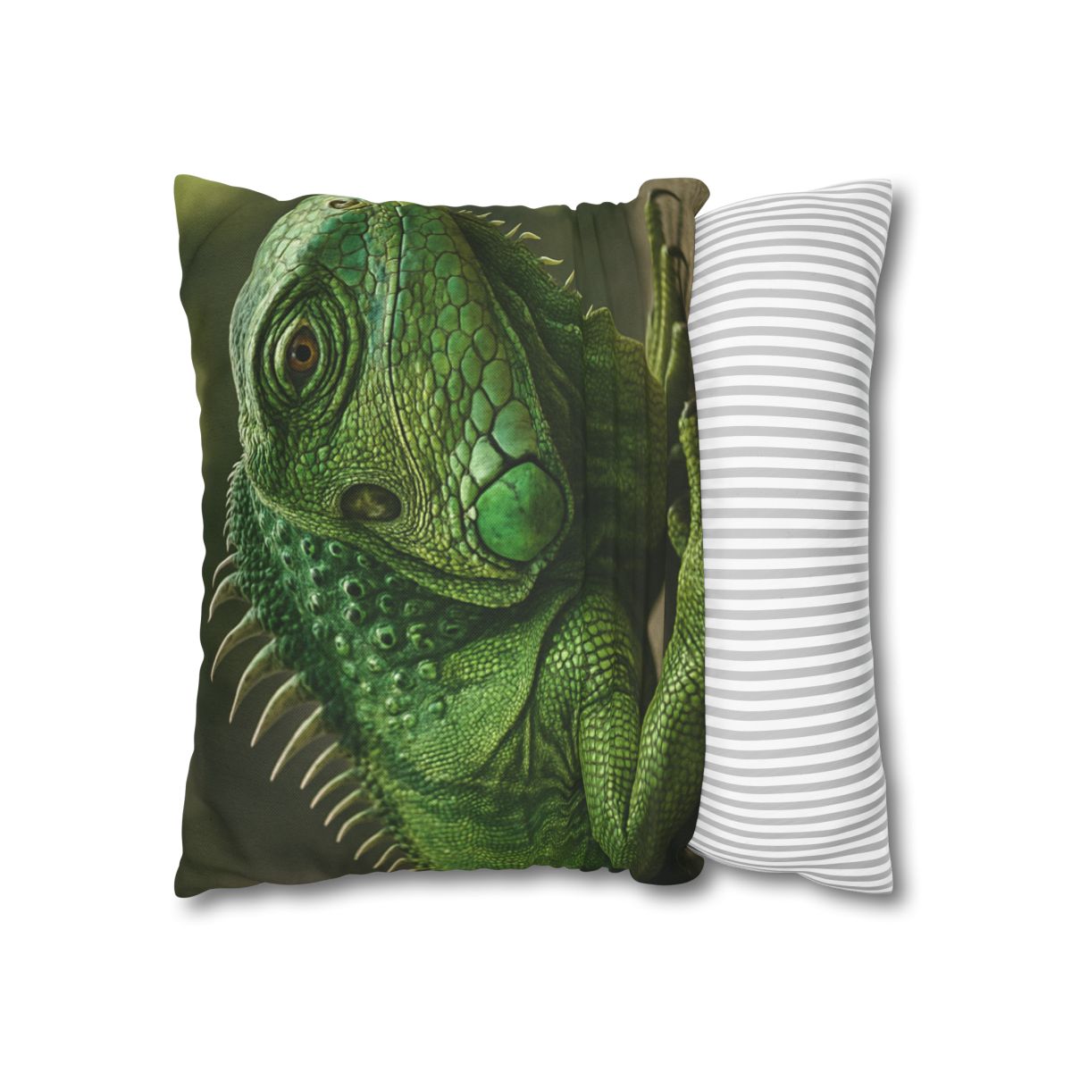 Stone Quiet Green Iguana comfortable bedding pillow covers