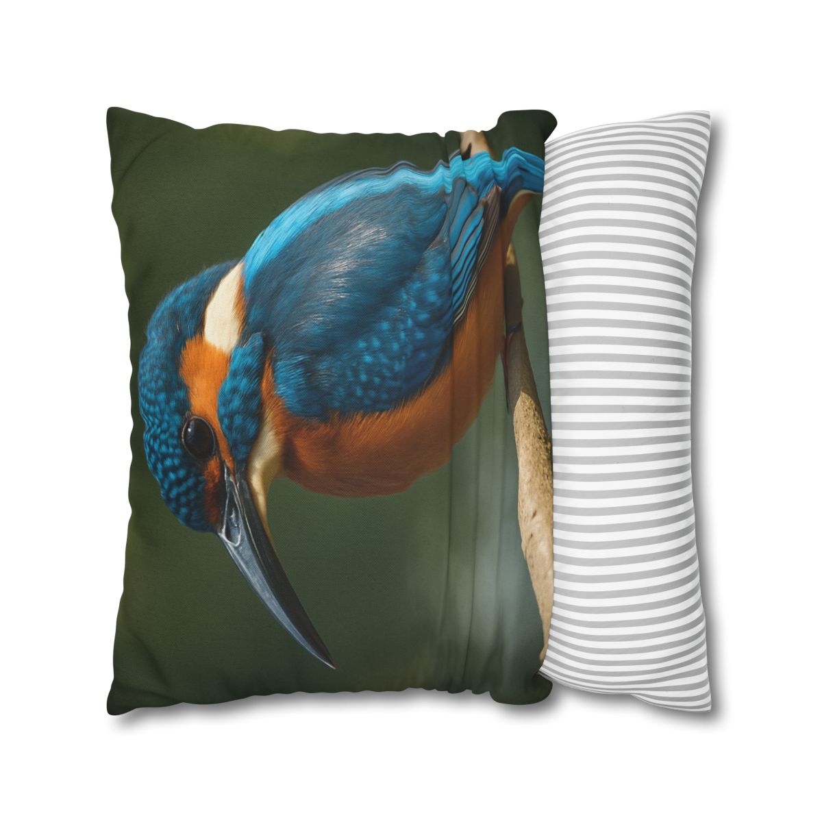 Azure Bolt Common Kingfisher designer print pillow cases