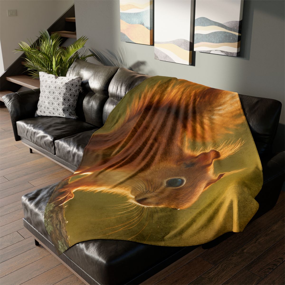 Sunrise Forager Red Squirrel decorative home blankets