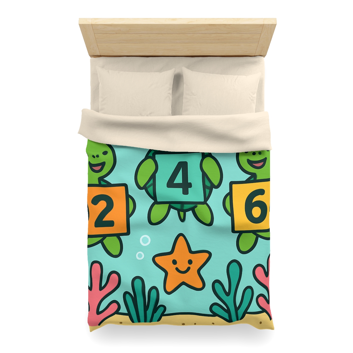 Coral Reef Math Parade Of Sea Turtles warm winter duvets