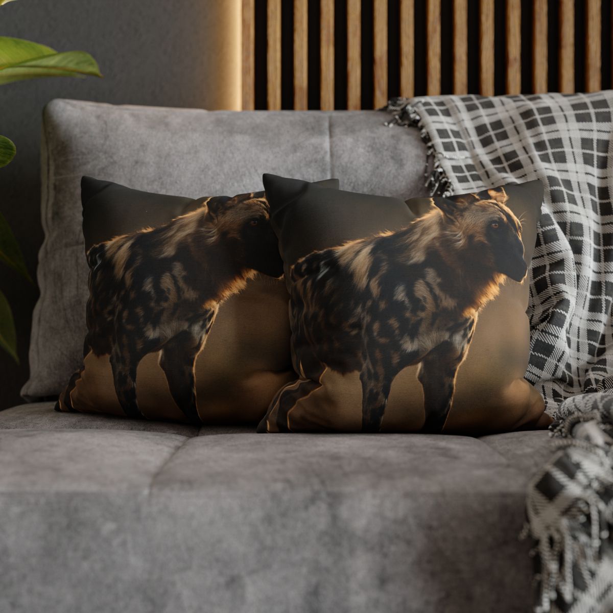Ember Gaze African Wild Dog custom pillow cases