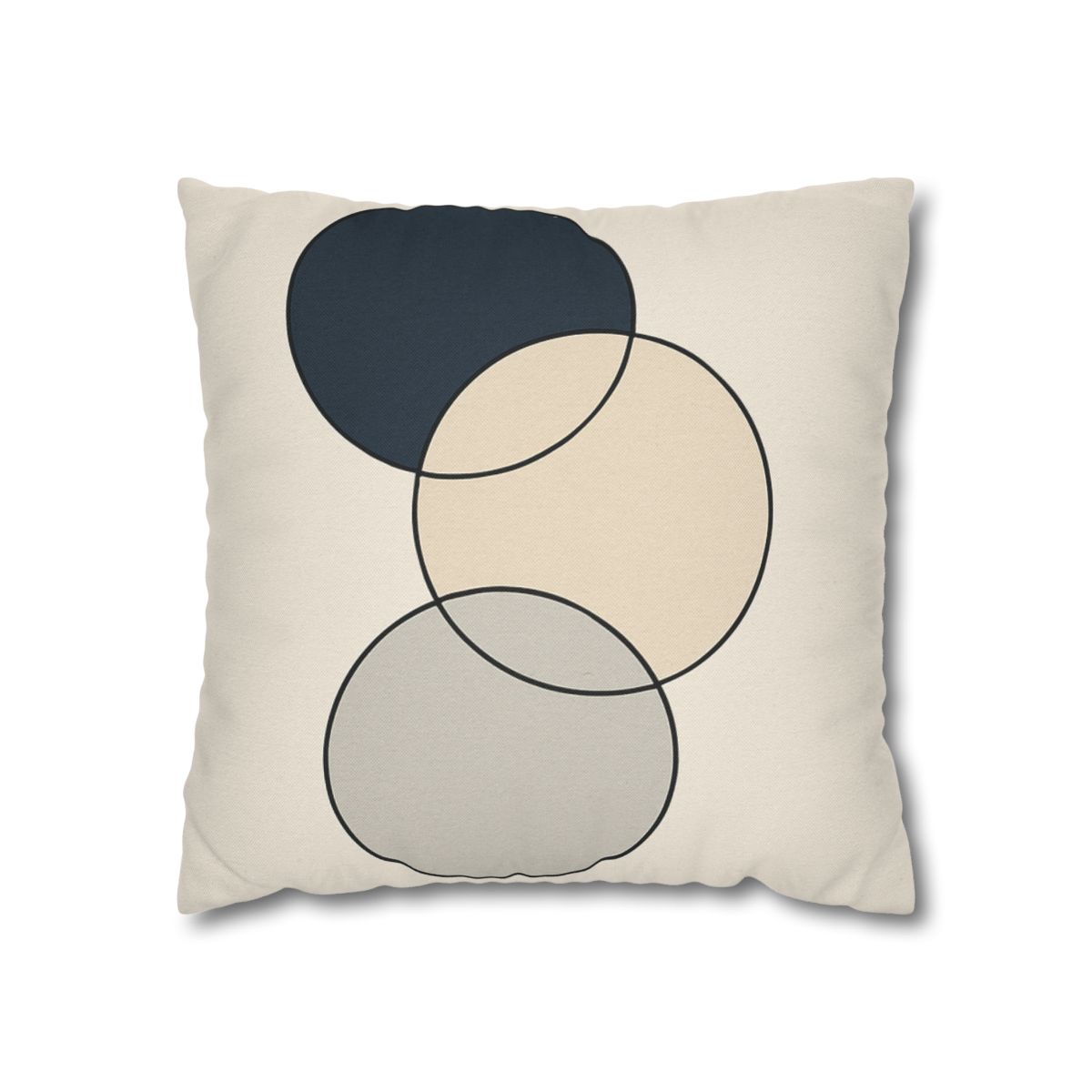 Staggered Trio Of Circles trendy patterned pillow cases