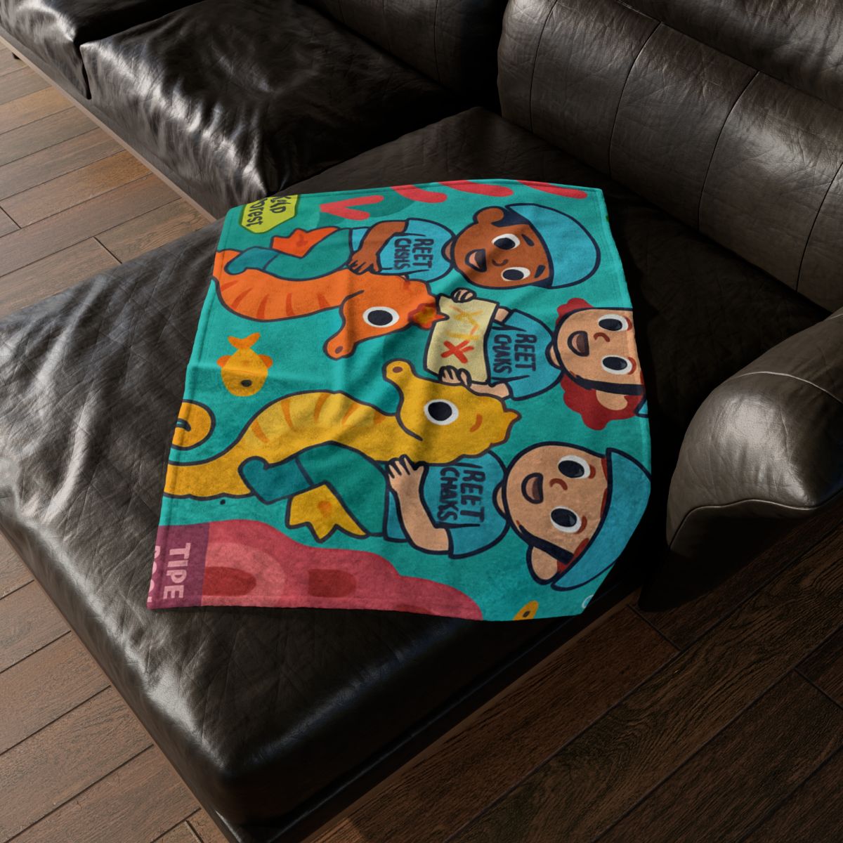 Coral City Map Of The Friendly Reef Rangers decorative home blankets