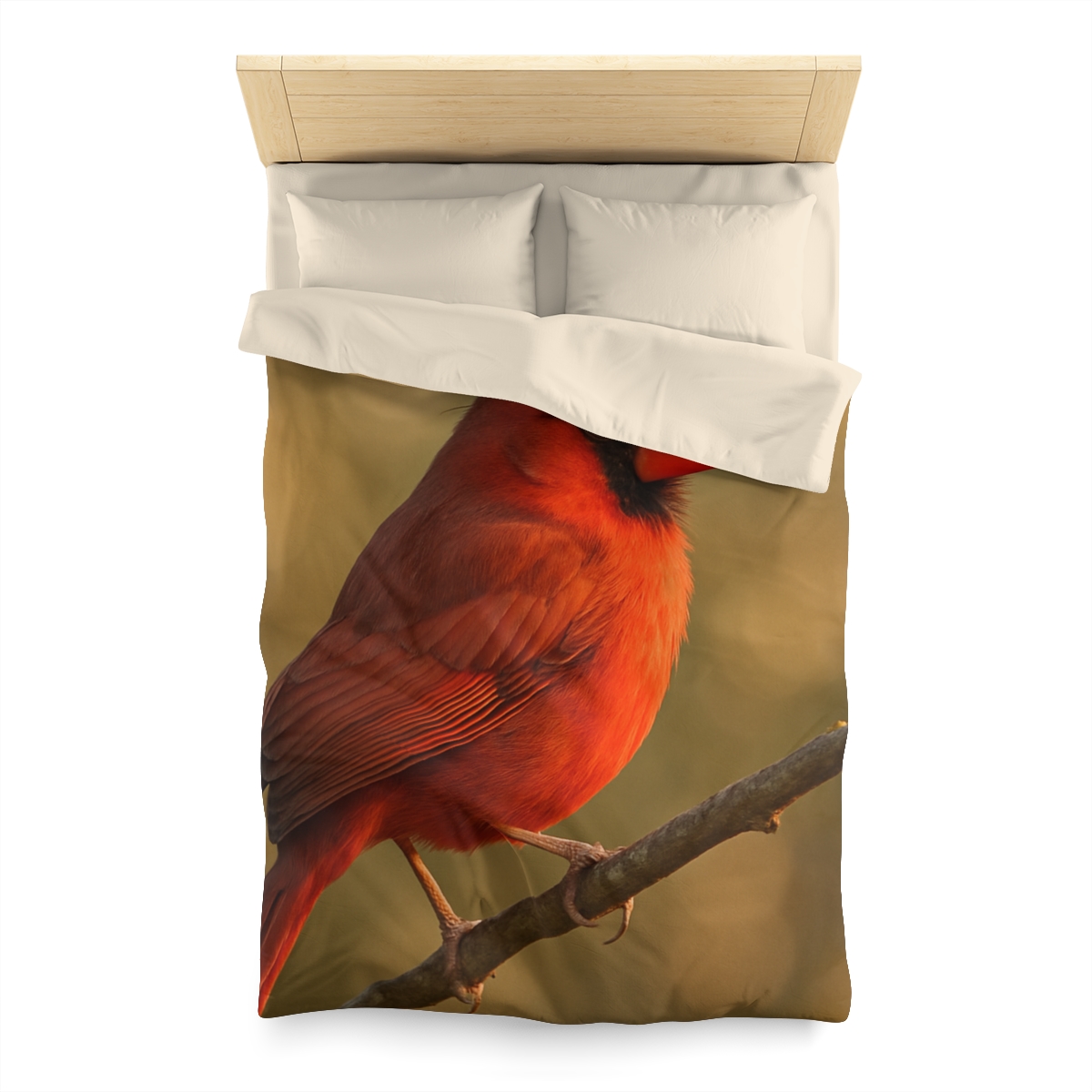 Crimson Pulse Northern Cardinal personalized bedding duvets