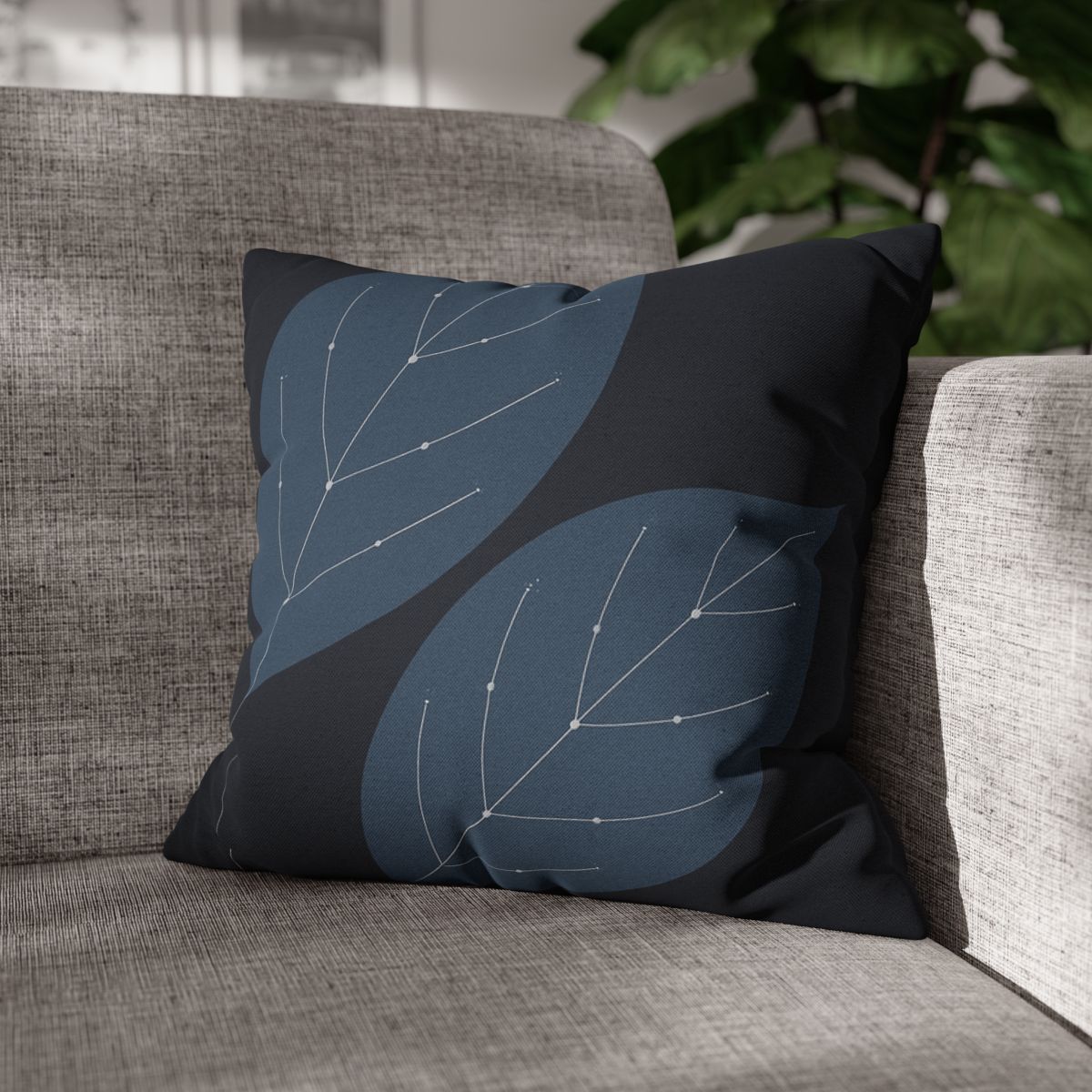 Leaf Vein Constellation Map designer print pillow cases