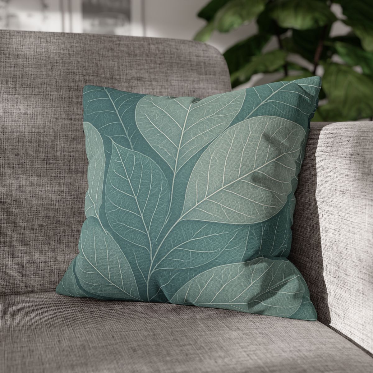 Fractal Leaf Web soft cotton pillow cases