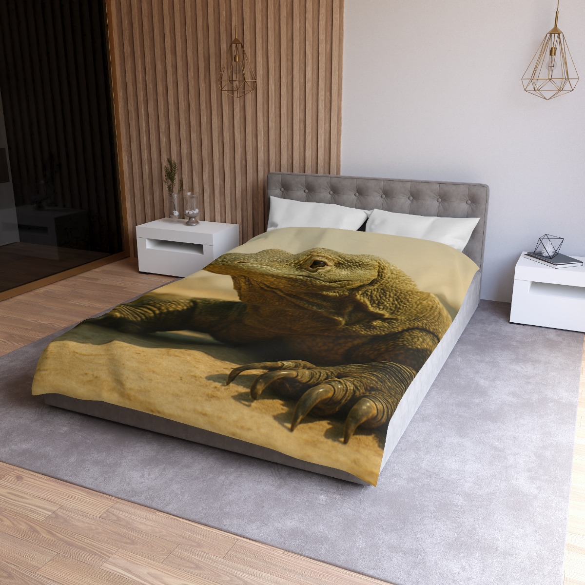 Ancient Sentinel Komodo Dragon personalized bedding duvets