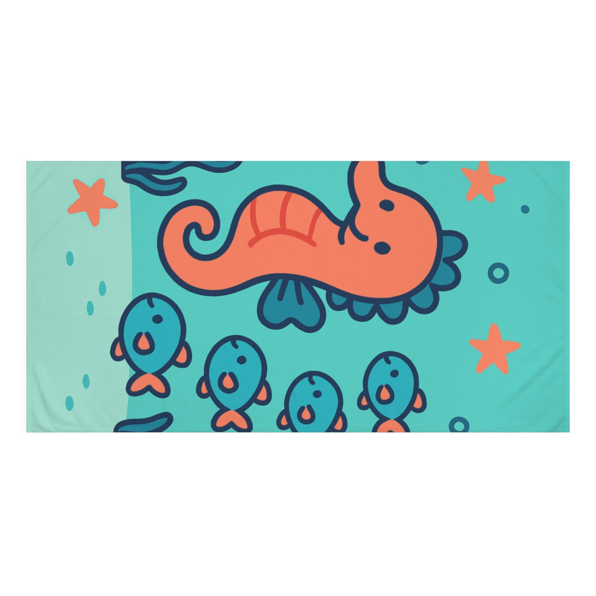 Starry Seahorse Parade unique gift towels